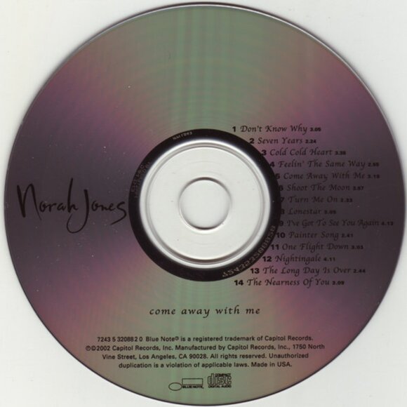 norah jones come fly away with me 2002 contempary jazz pop cd - piano day breaks - Picture 2 of 5